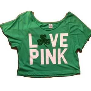 Victoria's secret PINK St. Paddy's day crop top